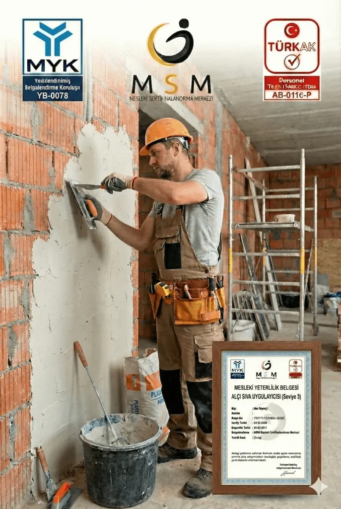 Alçı Sıva Uygulayıcısı Mesleki Sertifika