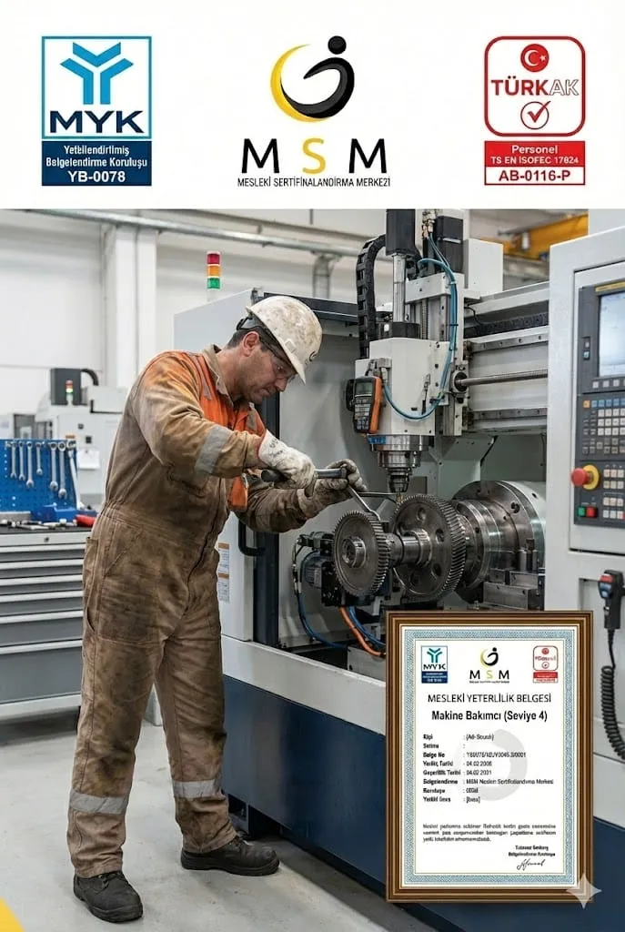 Makine Bakımcısı Mesleki Sertifikası